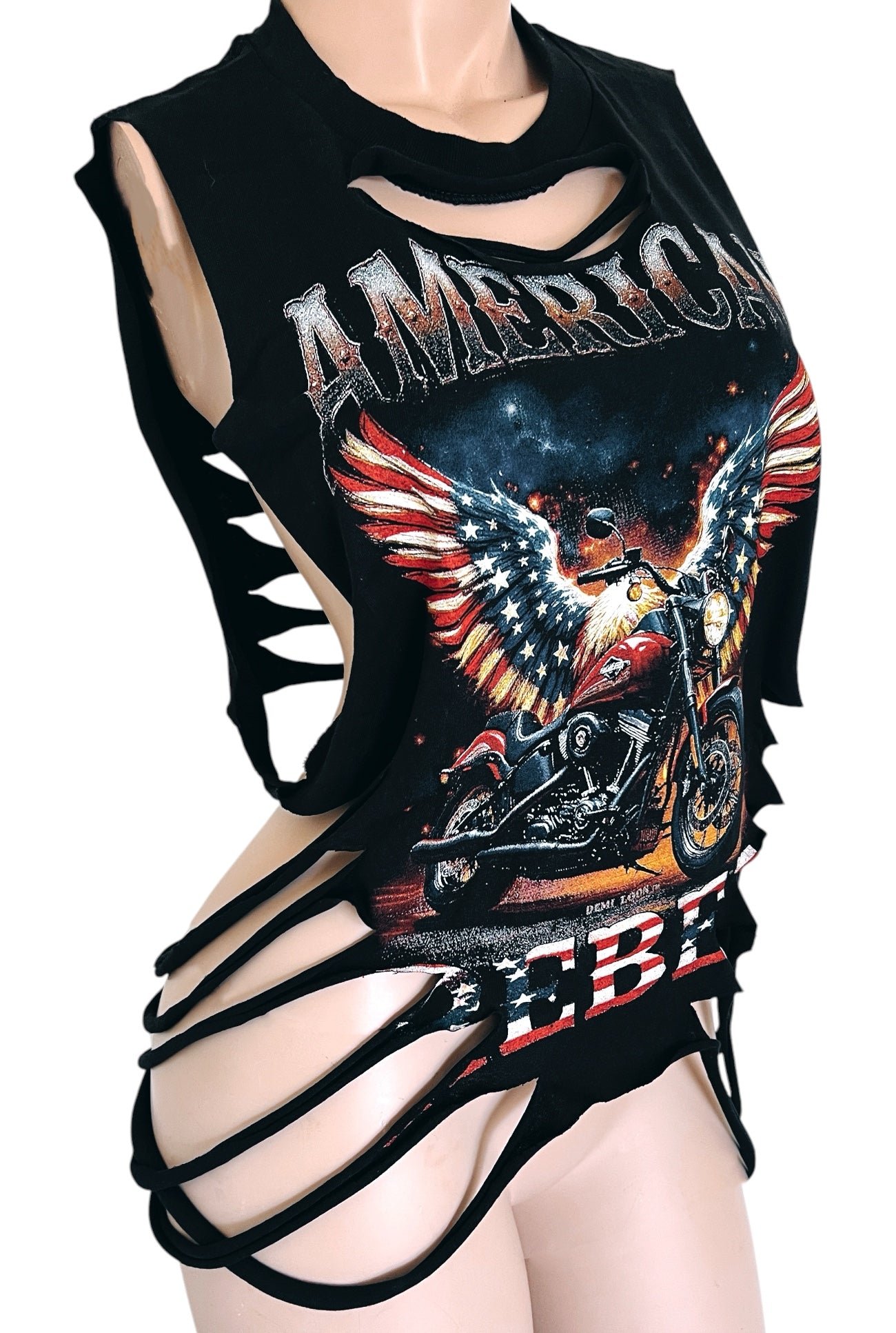 American Rebel Drape Slashed Tank