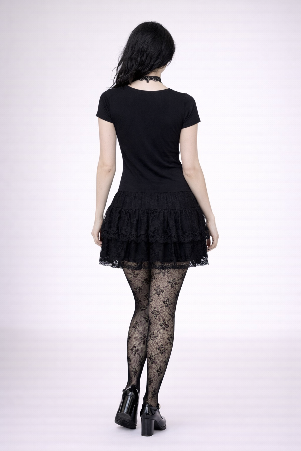 Midnight Braided Slashed Tee