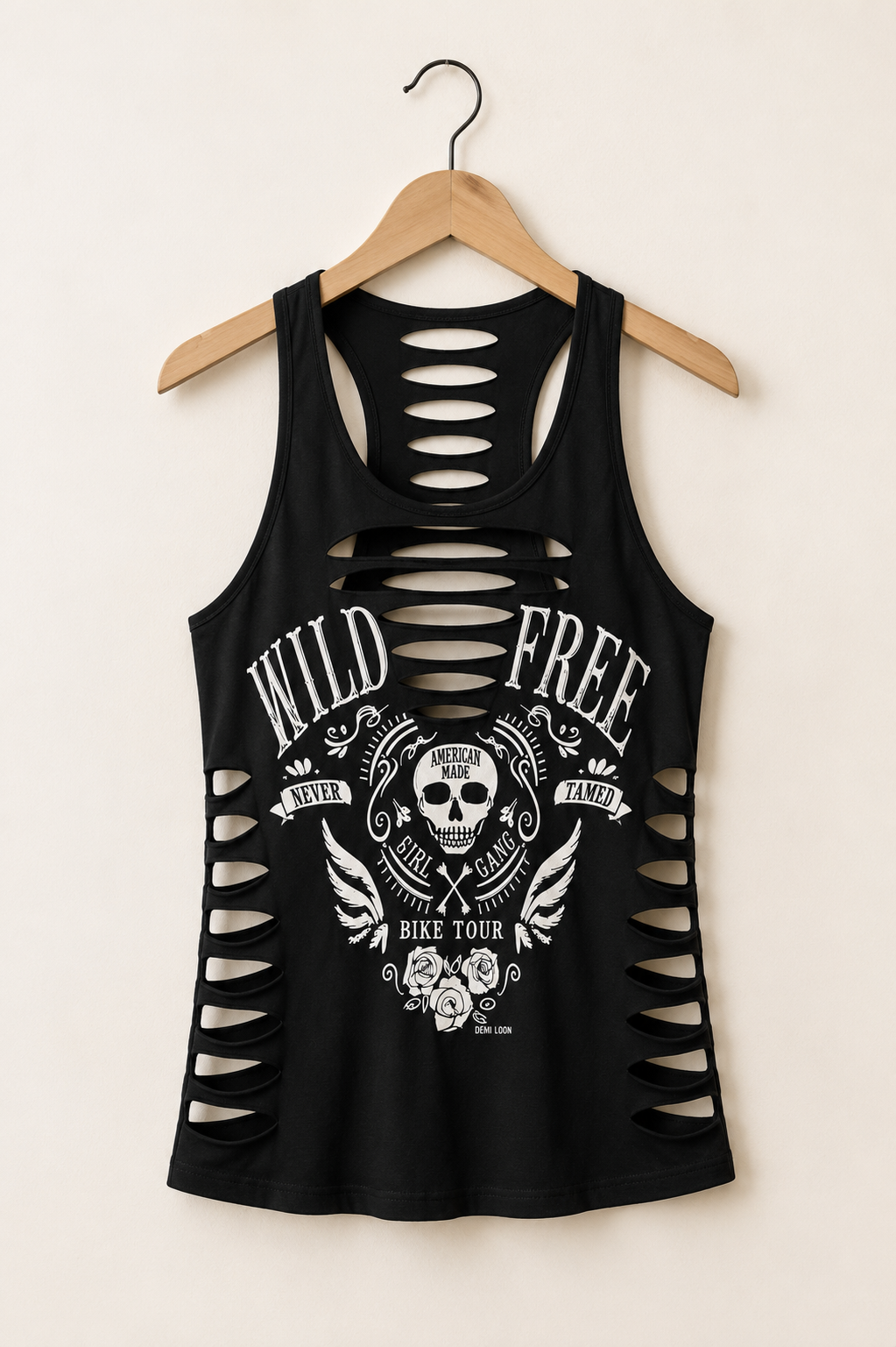 Wild & Free Motorcycle Rib Slash Festival Tank Top